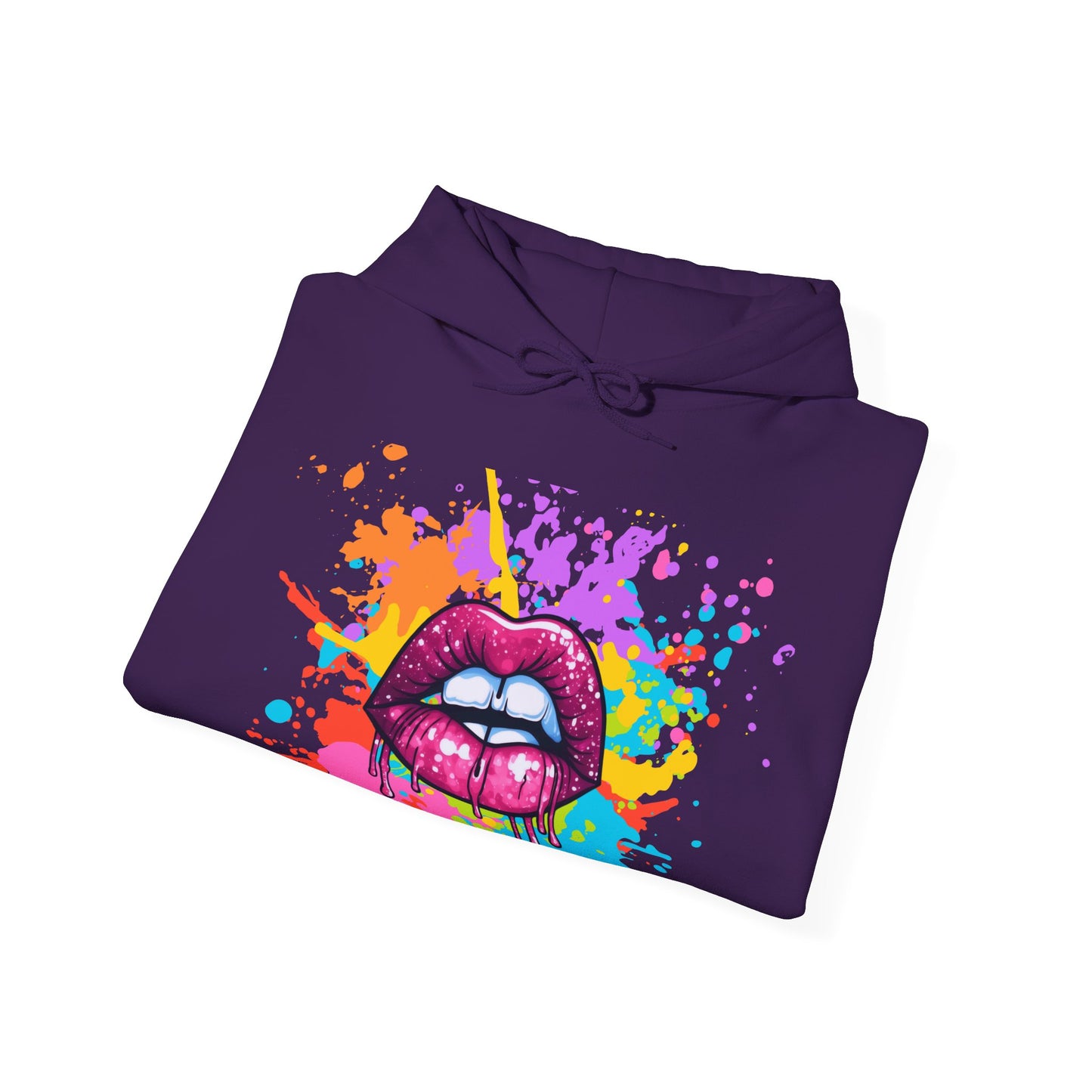 Love Kisses Hoodie Sweatshirt in Colorful Design