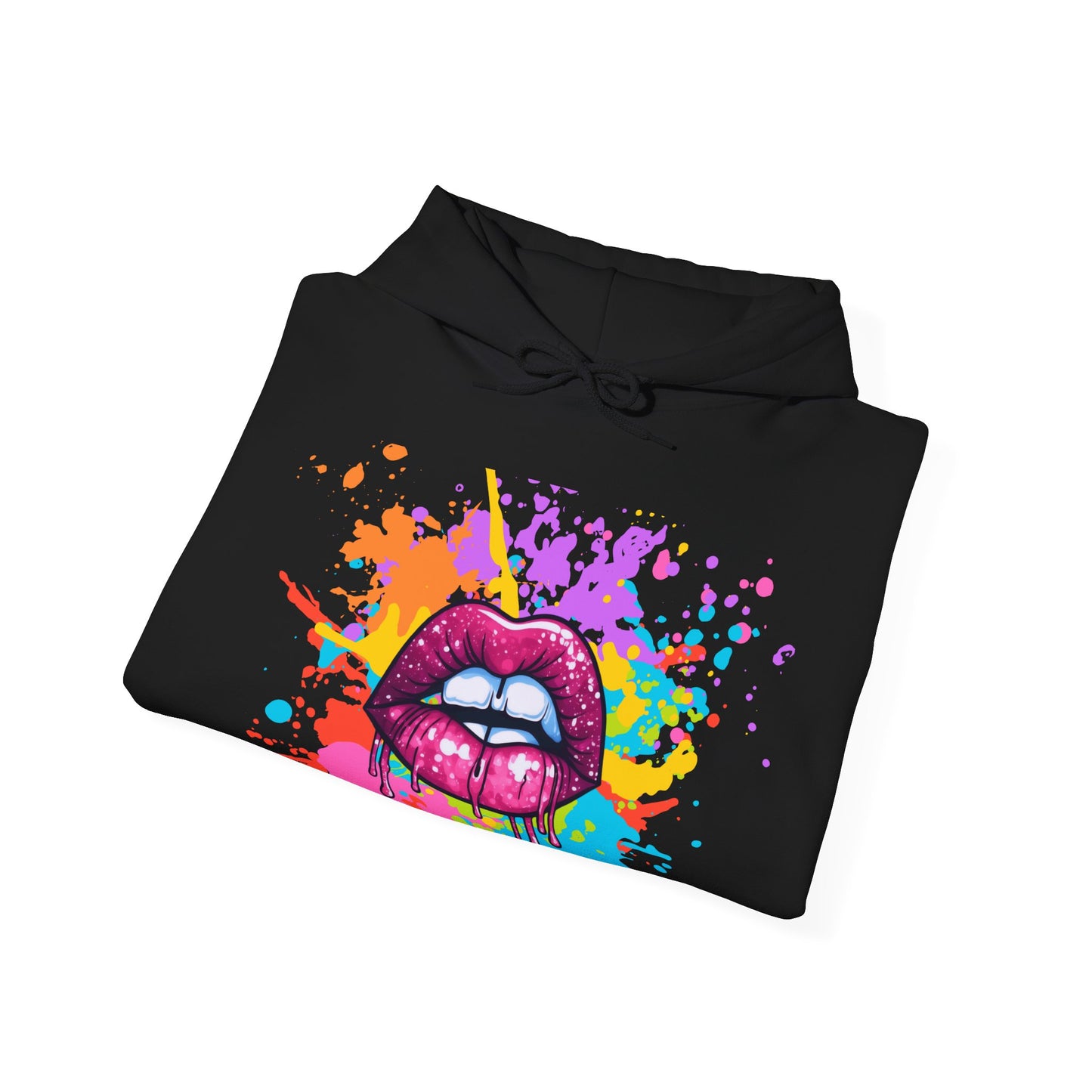 Love Kisses Hoodie Sweatshirt in Colorful Design