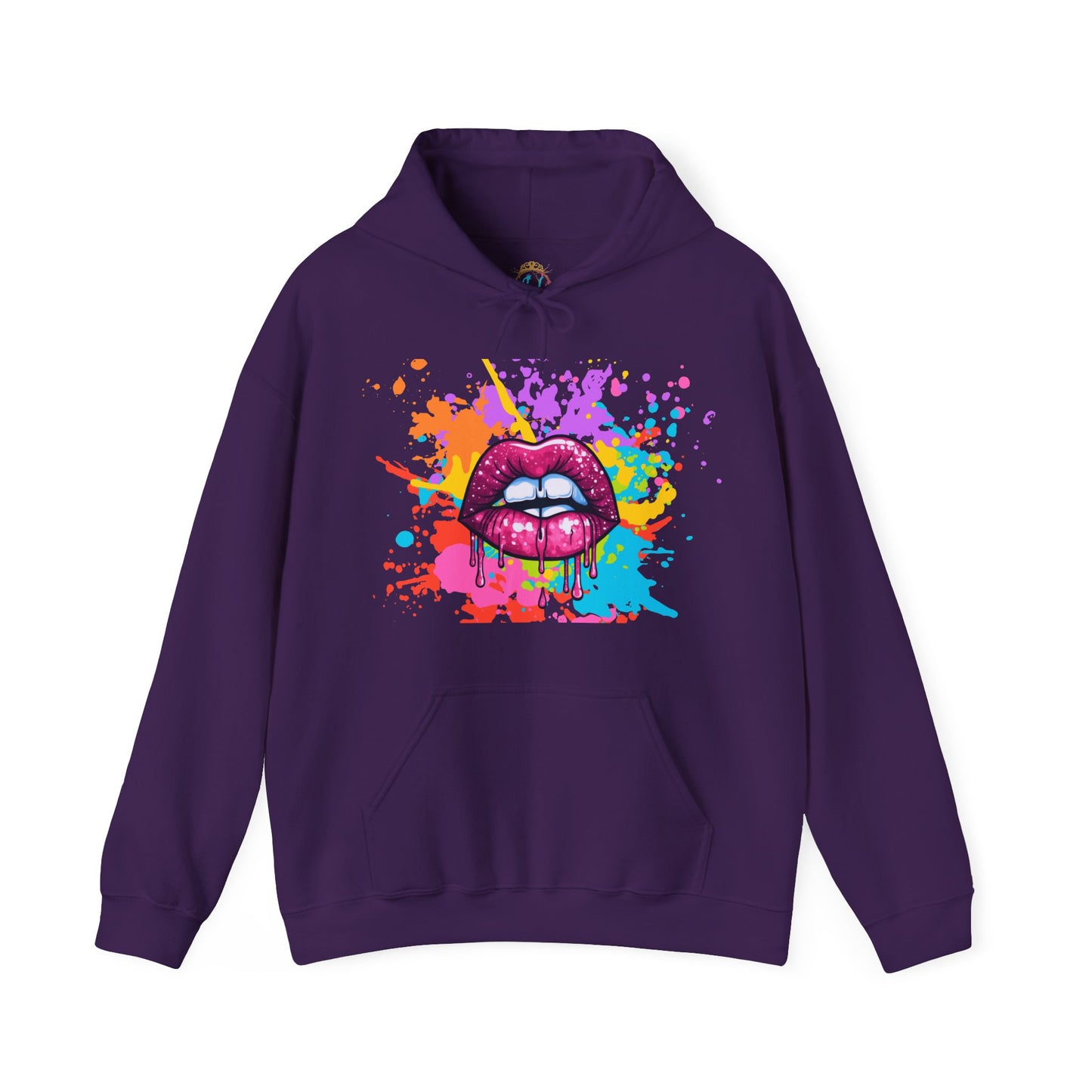 Love Kisses Hoodie Sweatshirt in Colorful Design